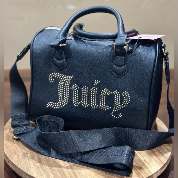 JUICY COUTURE BLACK LIQUORICE OBSESSION- SATCHEL BAG NWT - Picture 12 of 13